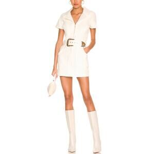 Show Me Your MuMu White Mini Outlaw Dress